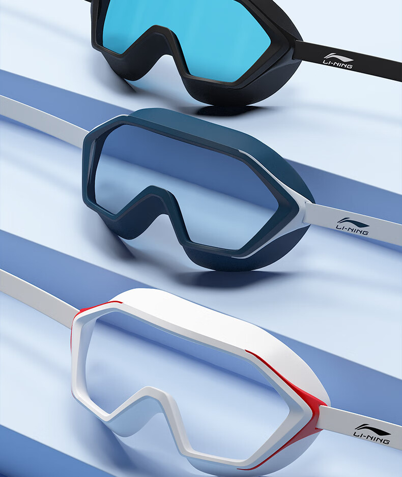 Li-Ning Swimming Goggles for Men And Women, Large Frame, High Definition Anti-Fog Comfortable Waterproof Swimming Glasses Professional Diving Equipment 529-3 13