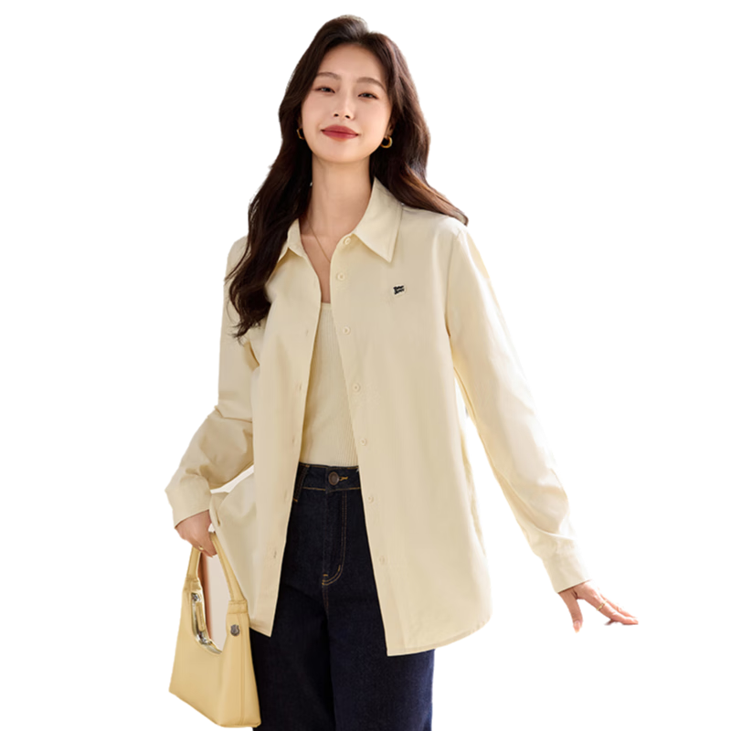 PinCai Women's Long Sleeve Shirt Autumn Winter Thickened Office Wear Versatile Blouse P144C6003