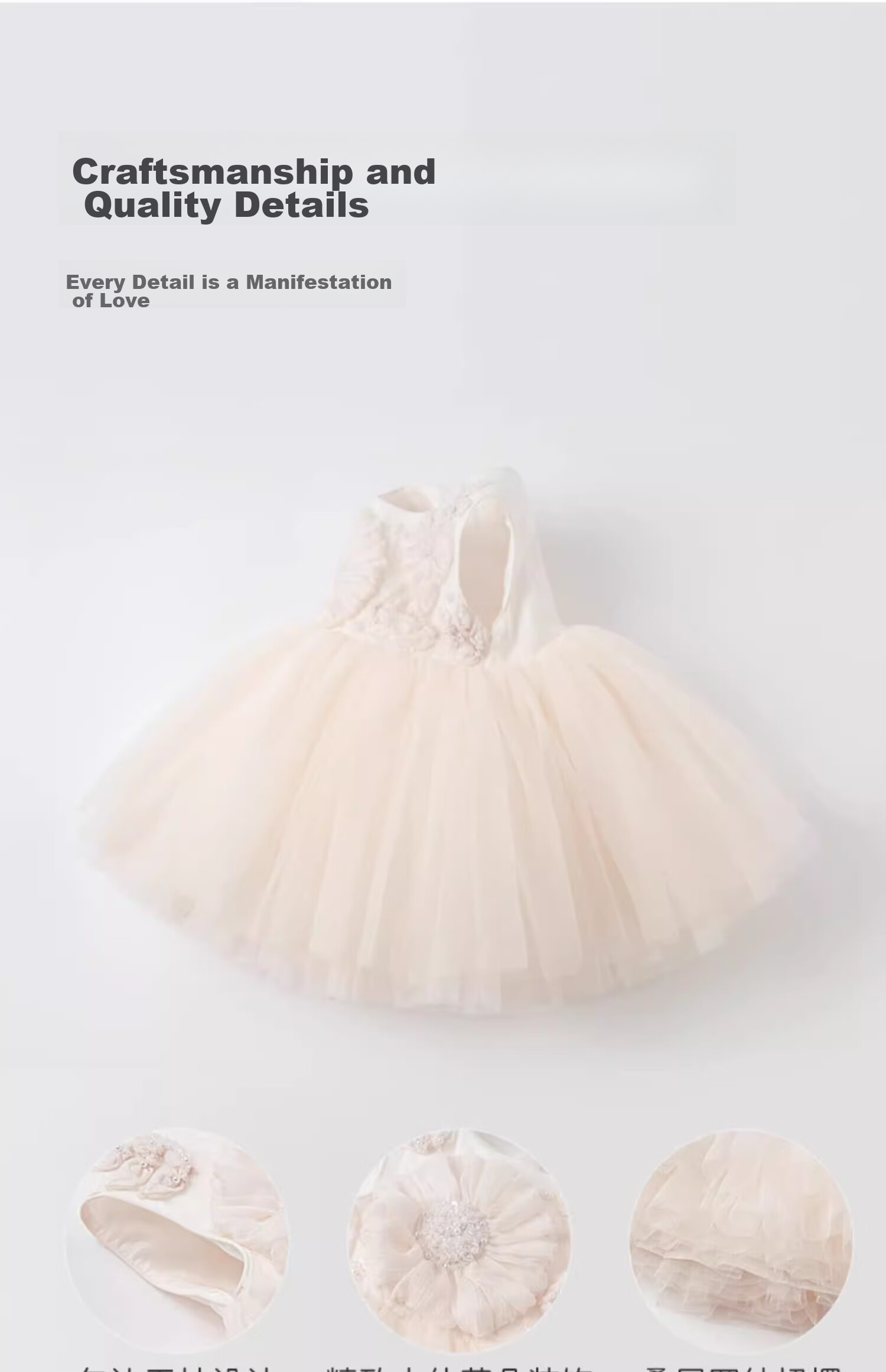 DAVE & BELLA [High-End Formal Dress] Girls' Summer Dress, Children's Princess Dress, Baby's First Birthday Party Dress 9
