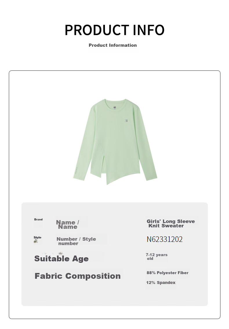 361° Children's Clothing, Kids' Long-Sleeve Sweater for Spring 2026, Boys And Girls Aged 3-14, Color Block Knit Top, White, Size 110 30