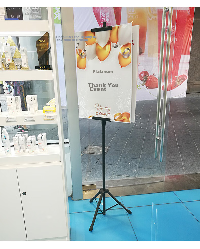 Touch Fish Adjustable Triangular Display Stand KT Board Advertising Poster Stand Wedding Photo Roll-Up Banner Hanging Picture Stand Standard Triangular Exhibition Stand 7