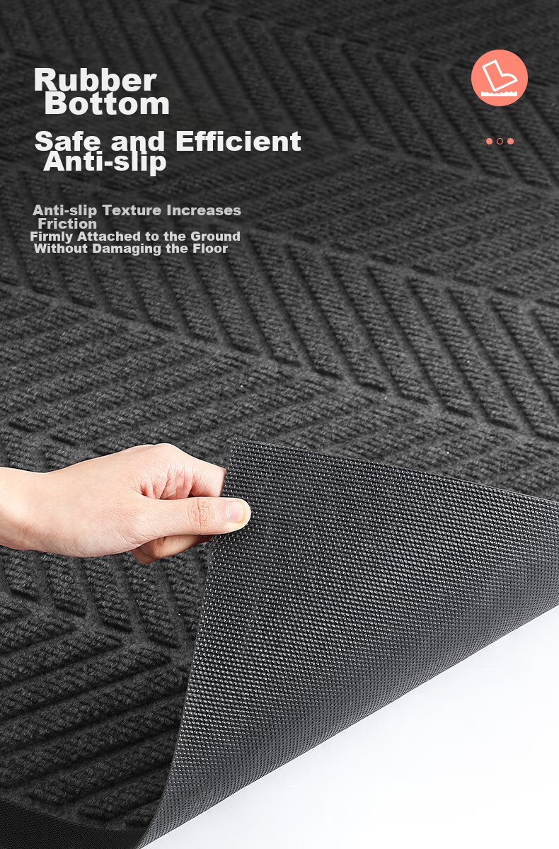 Dajiang Entrance Door Mat, Rubber Doormat, Indoor Carpet, Commercial High-End Floor Mat, Entrance Mat, 60x90cm 10