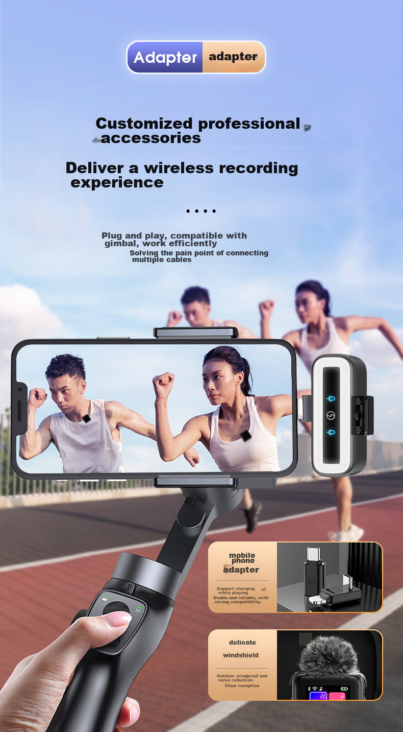 Haomuren Wireless Microphone Clip-On Mic, Dual-Channel Audio Recorder, TikTok Live Streaming Sound Card, Live Recording Equipment, Singing Noise Reduction Video Interview Microphone for Mobile Phone Camera And Computer 13