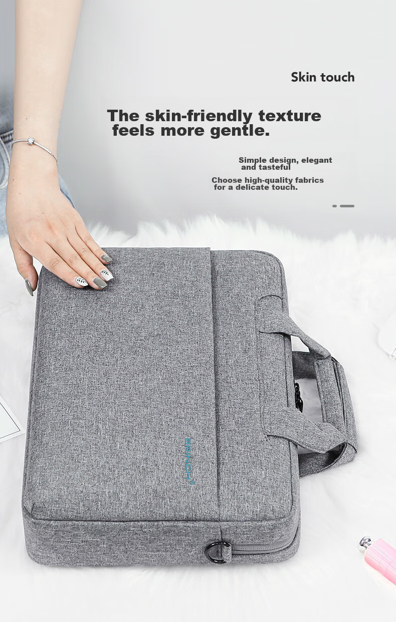 BRINCH Laptop Bag, 15/16 Inch Business Travel Handheld Shoulder Bag, Suitable for Apple And Huawei Laptops 3