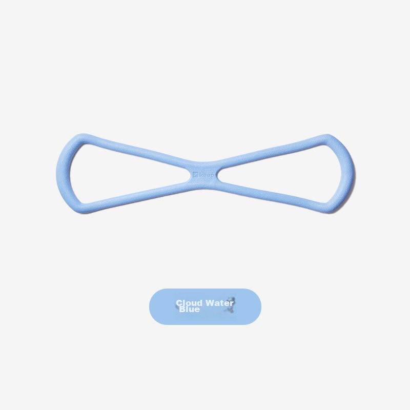 Keep Eight-Character Resistance Band, Back Beauty Yoga Training, Shoulder-Opening Device, Stretching Band, Elastic Band for Home Exercise, Cloud Water Blue, 15 Pounds