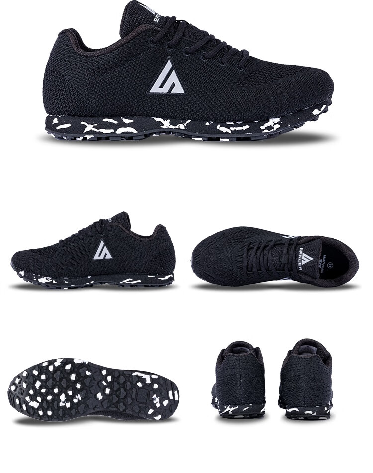 Shanjiang Middle School Entrance Exam Track And Field Shoes, Standing Long Jump Shoes for Men And Women, Specialized Running Shoes, 188PRO Black, Size 36 13
