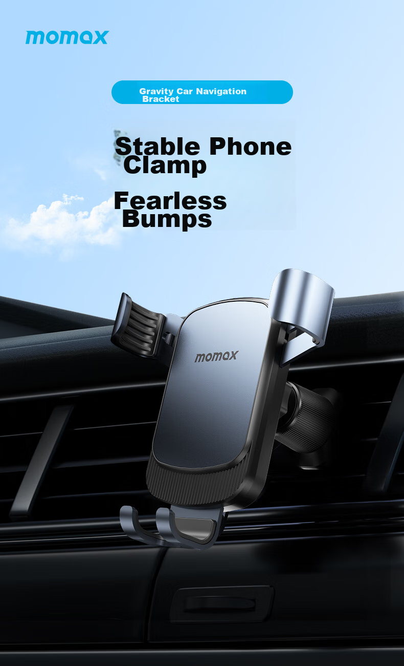 MOMAX Electric Vacuum Suction Car Phone Holder Magnetic Dashboard Suction Cup Navigation Mount 1