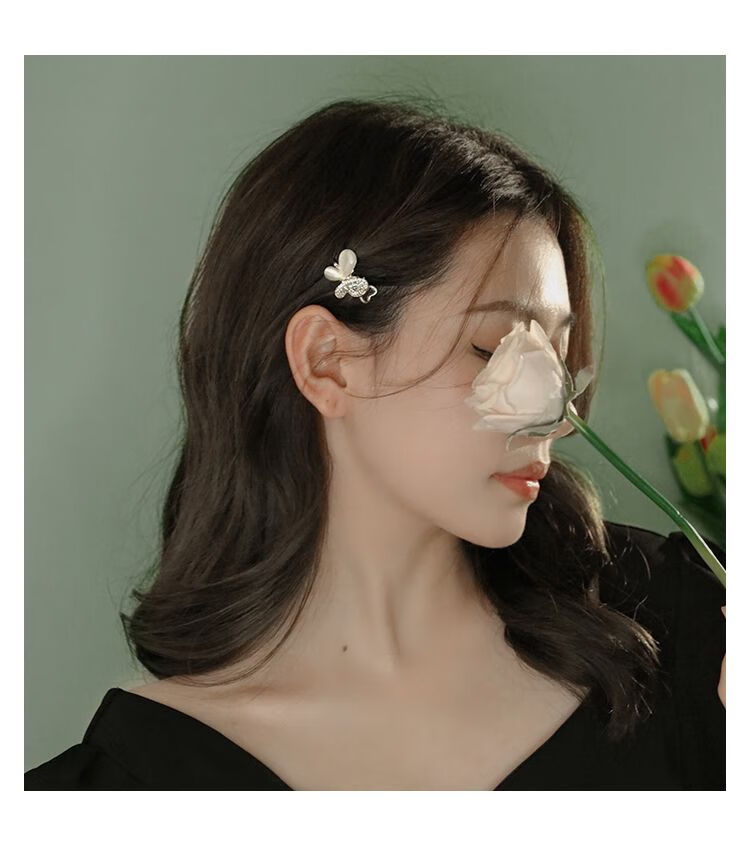 Gunai Sweet Side Bangs Clip, Hairpin, Barrette, Flyaway Hair Clip, Hair Accessory, New Year Gift for Women, Present for Girlfriend, Fashionable 3