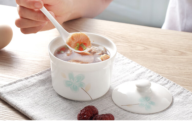 Remec Jin Yurui Mei Remec Stew Pot, Soup Bowl, Bird's Nest Soup Cup, 1 Piece, 250ML 18