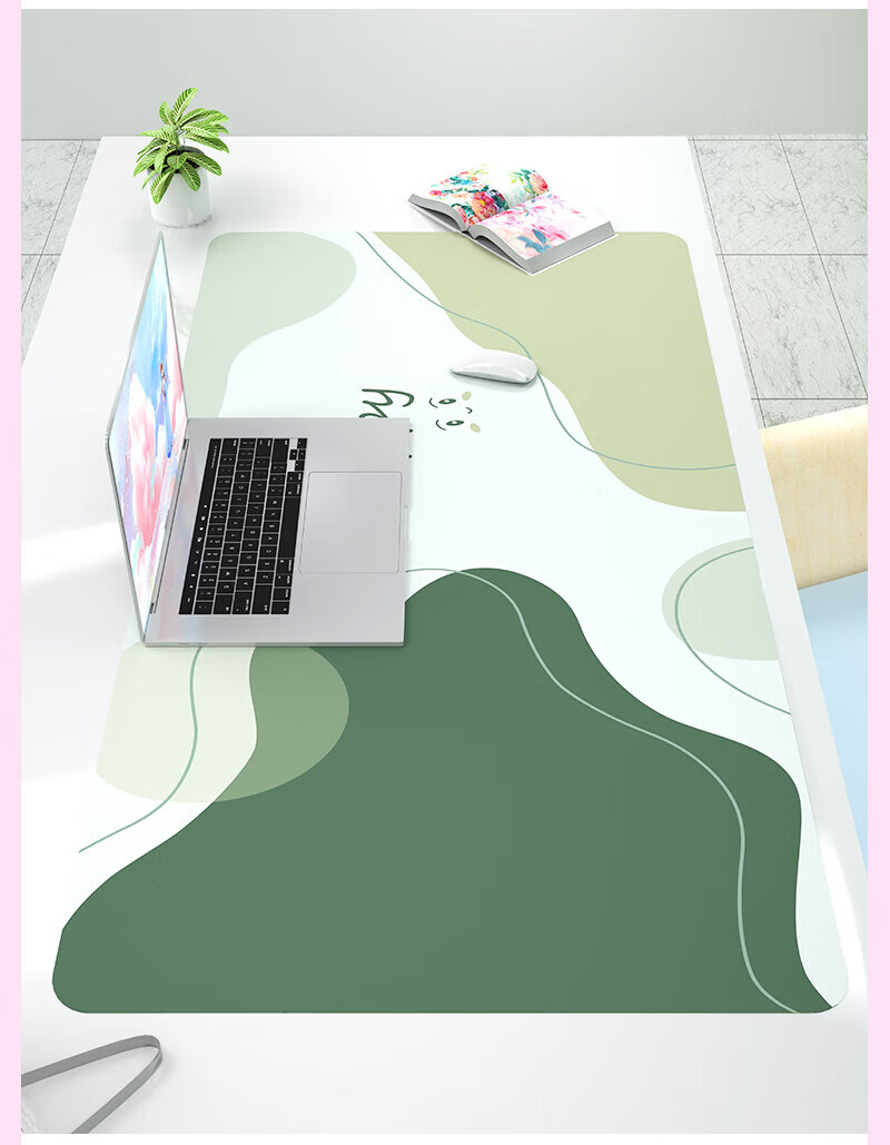 Juyingfeng Extra Large Mouse Pad, Leather Waterproof Mouse Pad, Laptop Office Extra Large Double-Sided Desk Pad, Natural Wood Texture with Lock Edge, Wear-Resistant, 90*45cm, Cherry Blossom Pink 14
