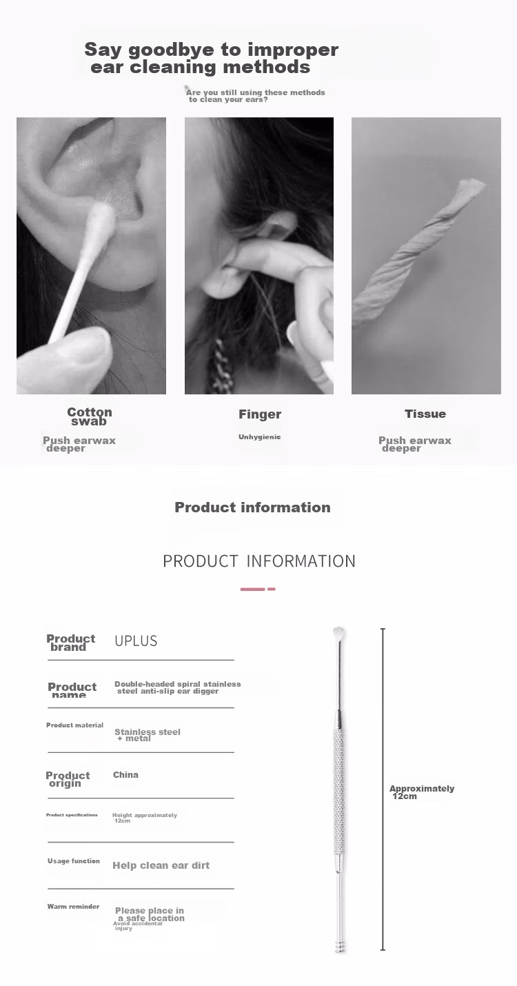 UPLUS Stainless Steel Ear Pick Set, 8 Pieces, Ear Cleaning Tools, Ear Wax Removal Kit 2
