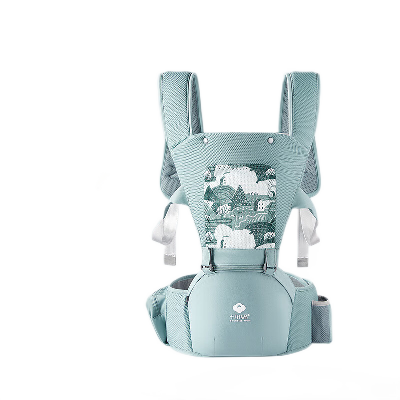 Shiyuejiejing Baby Carrier Waist Stool, Multifunctional, Suitable for All Seasons, Lightweight And Breathable, Perfect for Carrying Babies, Ink Gree