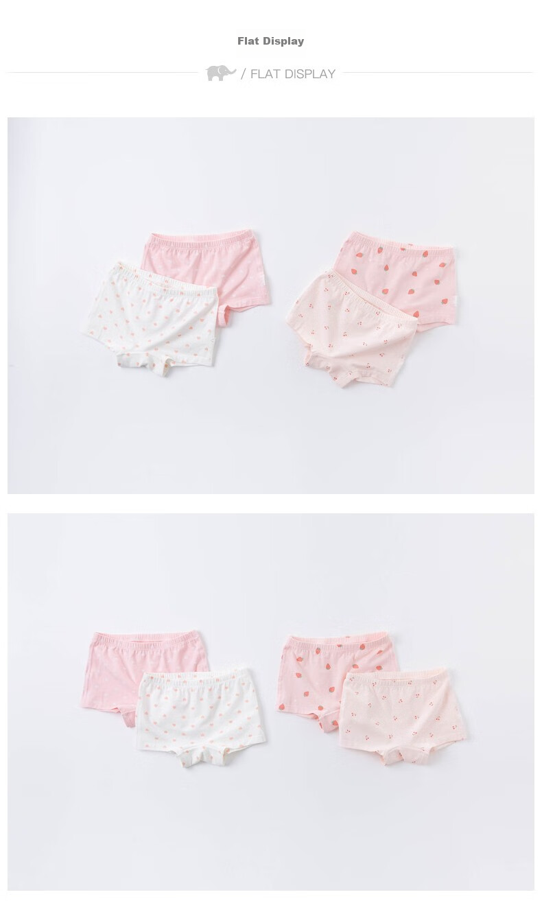 DAVE & BELLA Girls' Underwear, Baby Spring And Autumn Shorts, Children's Clothing, Girls' Comfortable Pants without Wedgies, Two-Pack 8