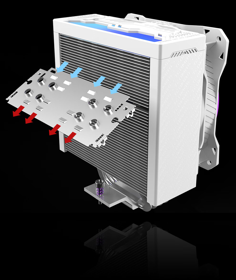 TCOMAS Titanium Zirconium R400 White CPU Air Cooler with 4 Heat Pipes, 245W Thermal Dissipation, ARGB Lighting Sync, 2500 High RPM Fan, Compatible with AM5/AM4/AM3 13