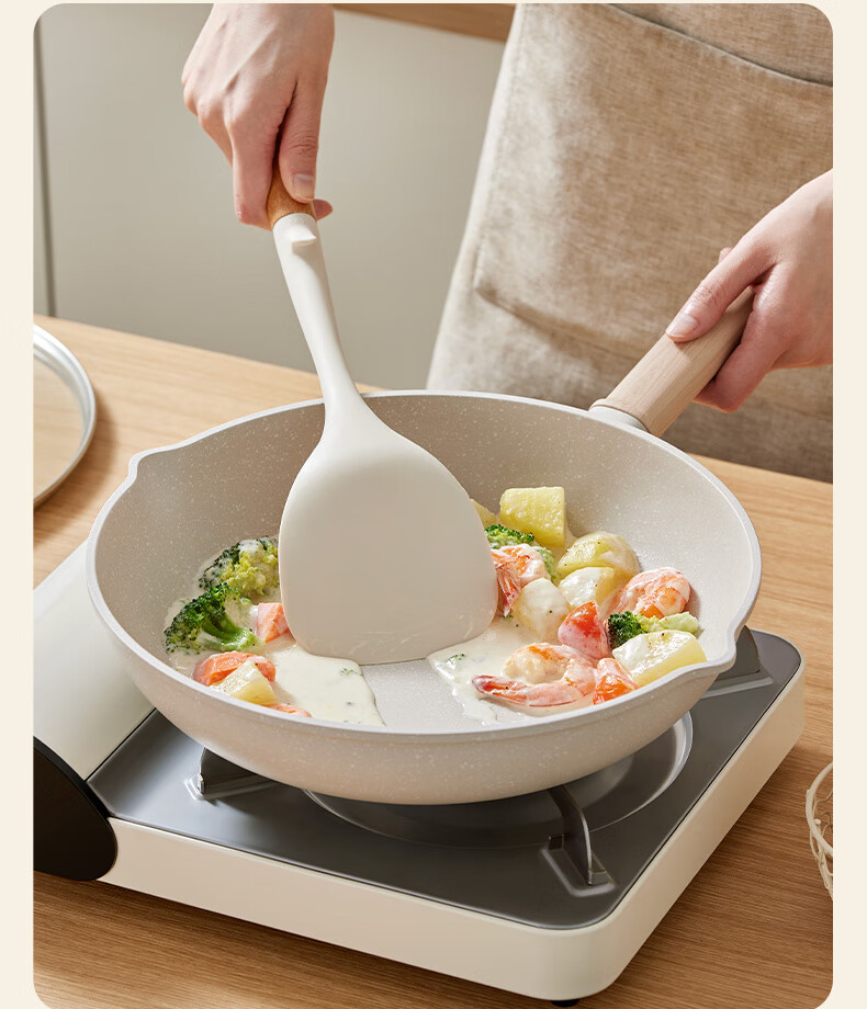 SUPOR SUPOR Cookware Set, Maifanshi Color Non-Stick Pan, Compatible with Gas And Induction Stoves, Wok, Milk Pot, Frying Pan TP2302E 4