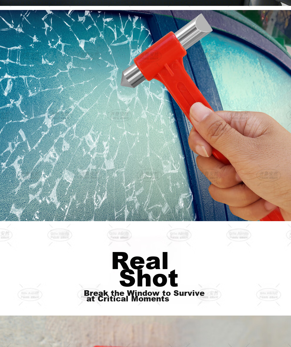 QL Car Safety Hammer, Window Breaker Tool, In-Car Escape And Rescue Hammer, Fire Emergency Tool, Extended Version 18cm 13