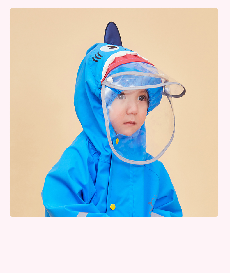 Lemonkid Children's Raincoat for Boys And Girls, Baby Rain Poncho, Elementary School Student Rain Gear, Tiana Rainbow Star Rabbit One-Piece, XL 29