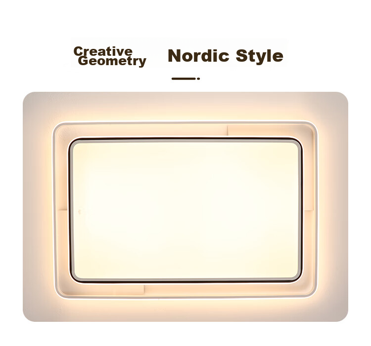 NVC LED Tri-Color Dimmable Ceiling Light Main Bedroom Lamp 2026 High-End Nordic Style Linear Light 3