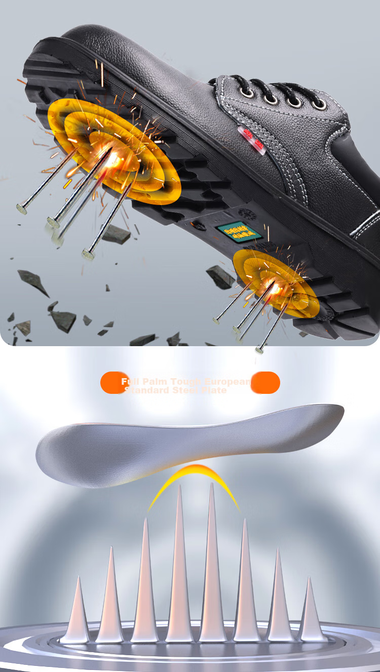 Dinggu Safety Shoes for Men, Anti-Smashing And Puncture-Resistant, Steel Toe Cap, Steel Midsole, Solid Sole, Safety Shoes 1123hei42 4