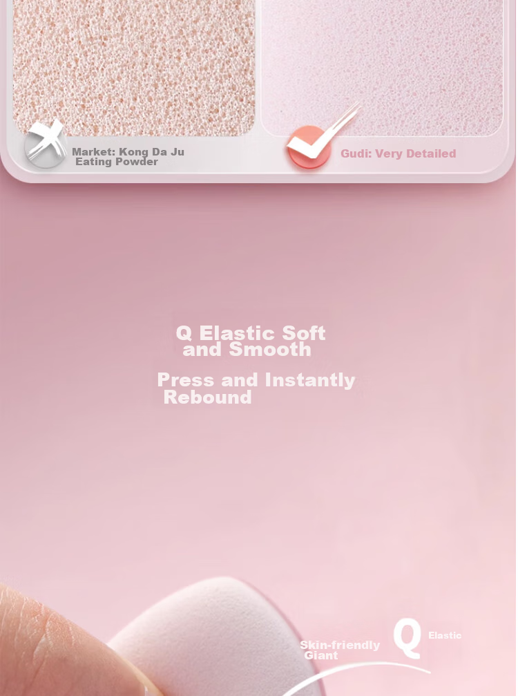 Goood GOOOD Finger Powder Puff, Thumb Small Pink Puff, Palm Puff, Pointed Tip Setting Powder, Small Finger Air Cushion Mini 10
