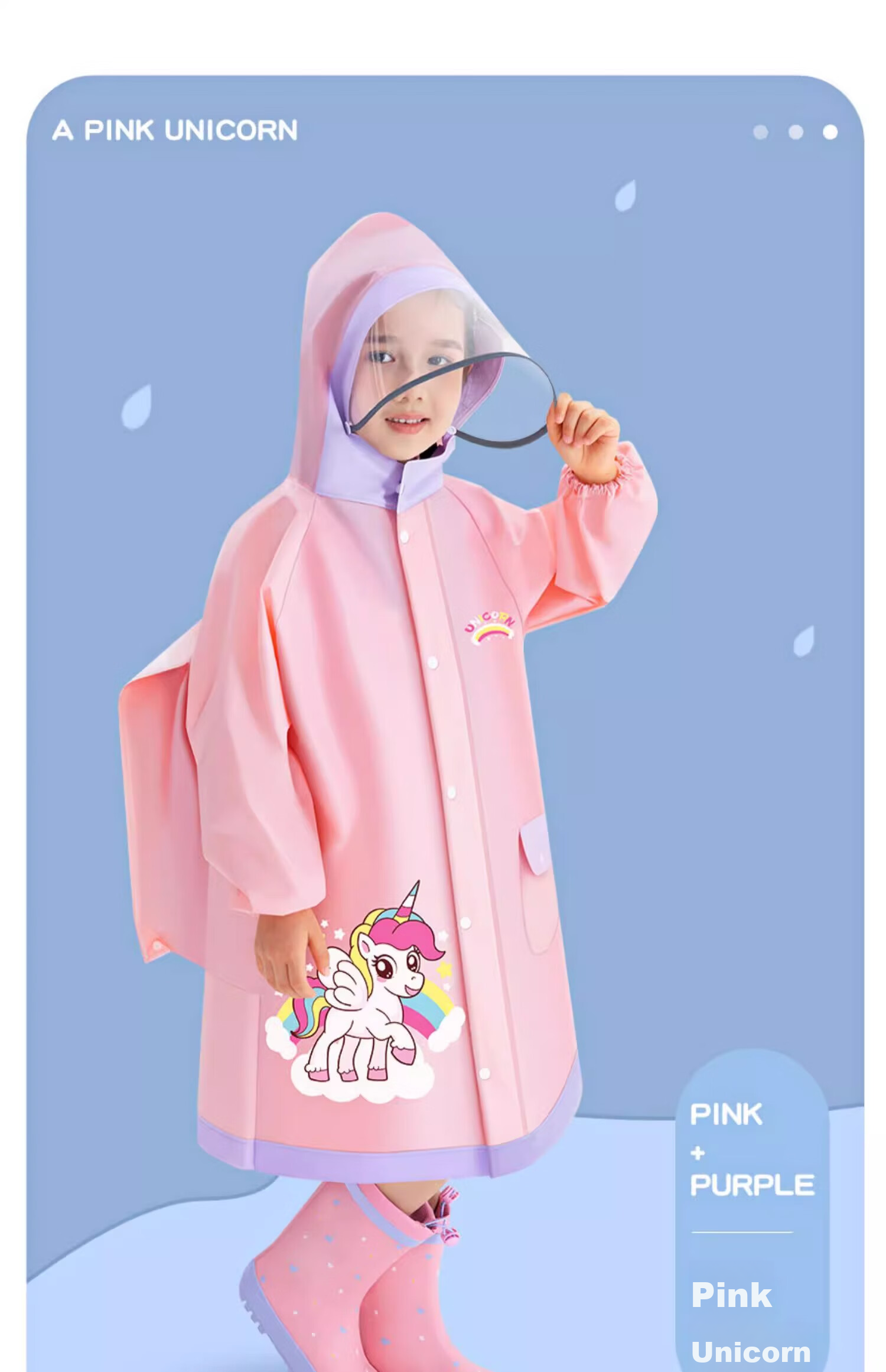 KEYRU Children's Raincoat And Poncho for Boys And Girls, School-Specific, for Kindergarten And Elementary Students, Full-Body Protection against Heavy Rain, Integrated Design with Backpack Space 20