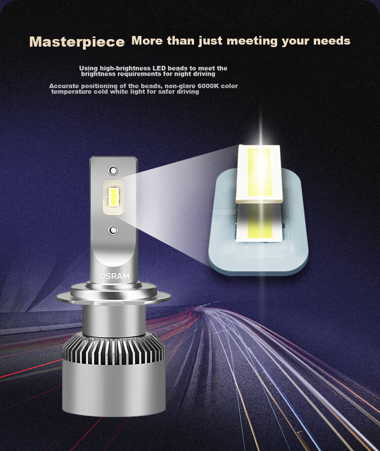 OSRAM Automotive LED Headlights, Car Bulbs for High Beam And Low Beam, Yechizhe PRO H1, 12V 35W 5