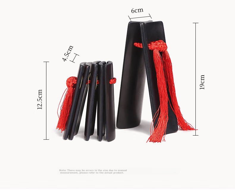 Xiangsiniao Professional Performance Bamboo Clapper, for Adults And Children, 5 Pieces of Bamboo Clappers 3
