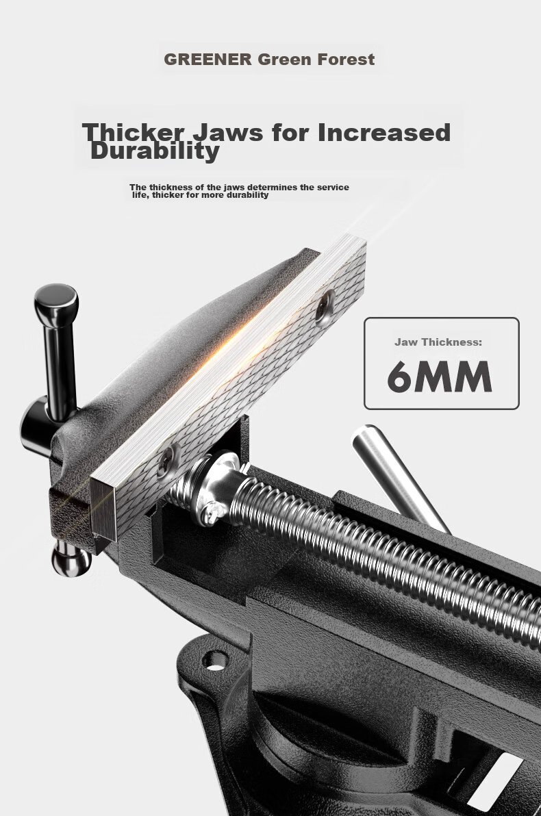 GREENER Bench Vise, Small Tiger Vise, Bench Clamp, Workbench Vise, Mini Desk Vise, Woodworking Household Multi-Functional Universal Vise 7