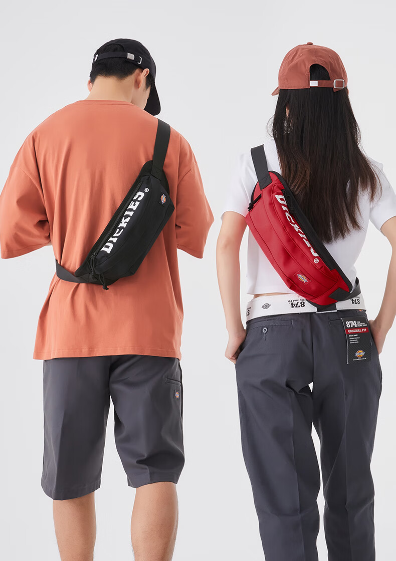 Dickies Men's Crossbody Bag DK Multi-Compartment Waist And Chest Pack, 2025 New Style Lightweight Cycling Hiking Sports Travel Bag for Male And Female Students 14