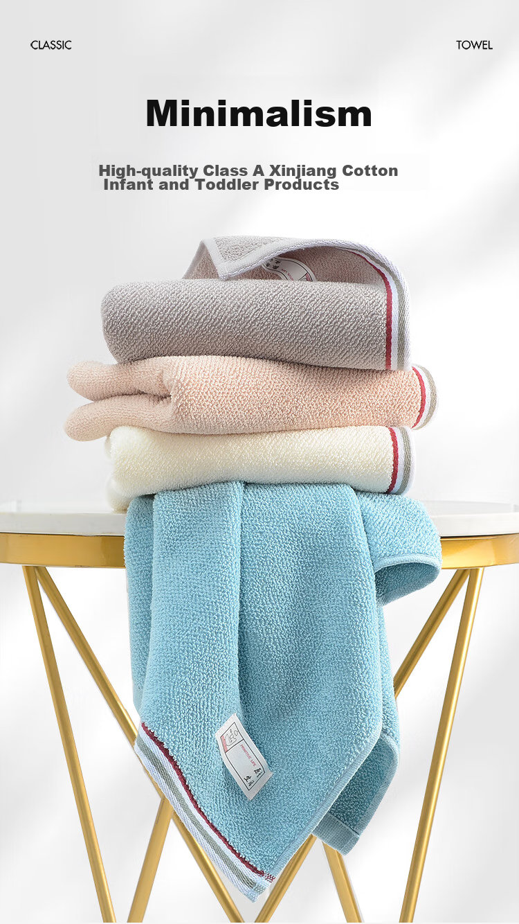 Grace Xinjiang Cotton Class A Pure Cotton Towels, Soft And Absorbent, for Face Washing, Cleansing, Adult Use, 4-Pack Sports Towels 1