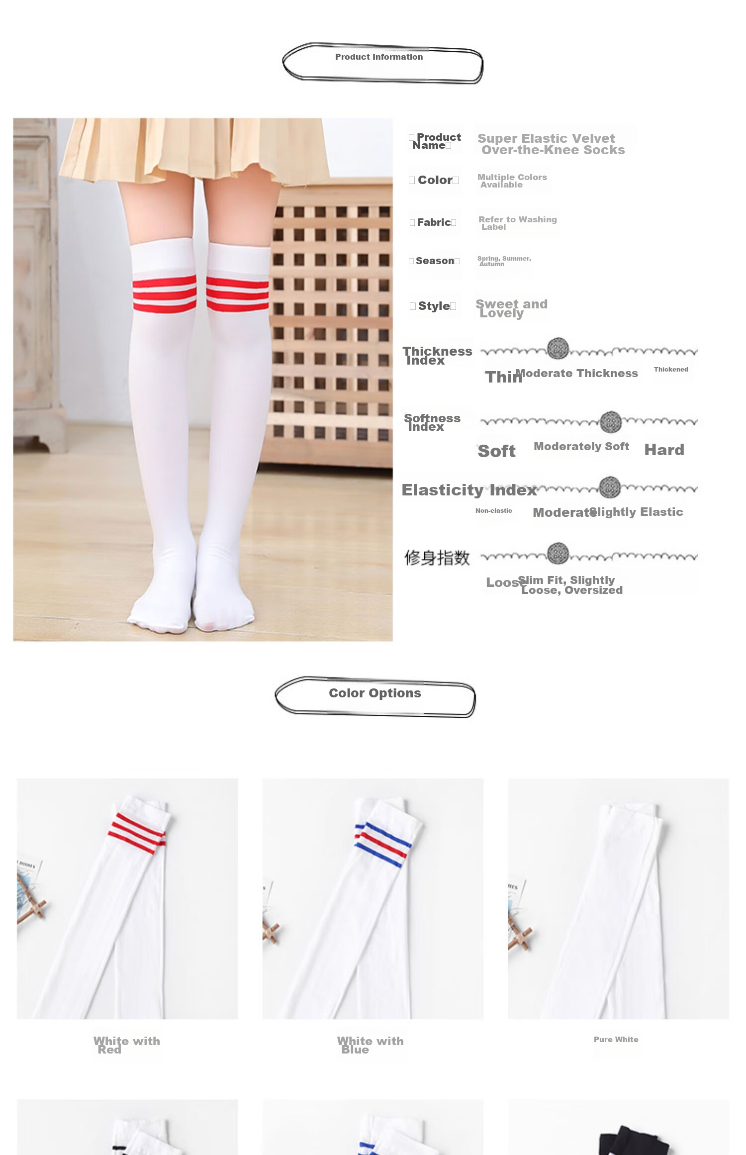 LangSha Children's Socks, Girls' Long Cotton Socks, Boys' Soccer Socks, Student Socks for All Seasons, Calf-Length Socks, 4 Pairs Per Pack 7