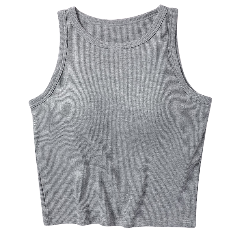 TINGE White Camisole Tank Top for Women, Thin Style with Built-In Bra Pads, Inner Wear Or Outer Wear Top