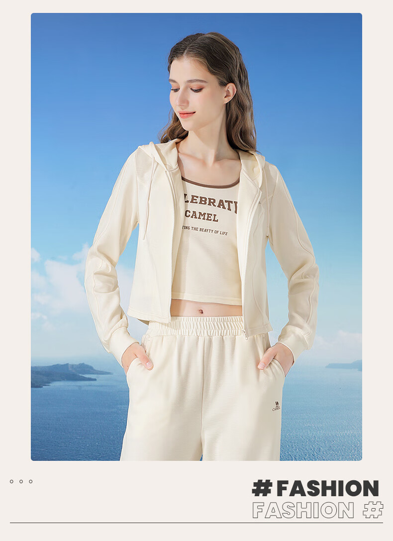 CAMEL Casual Sports Set, New Women's Outerwear, Wide-Leg Straight Pants, Vest Three-Piece Set, Knitted Casual Sportswear 22
