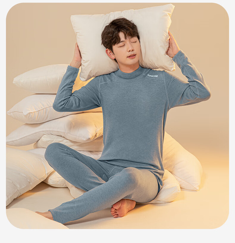 YING BO LUN Youth and Children's Thermal Underwear Autumn Set Winter Cotton Sweater School Uniform Essential 81233 Heather Gray 180 19