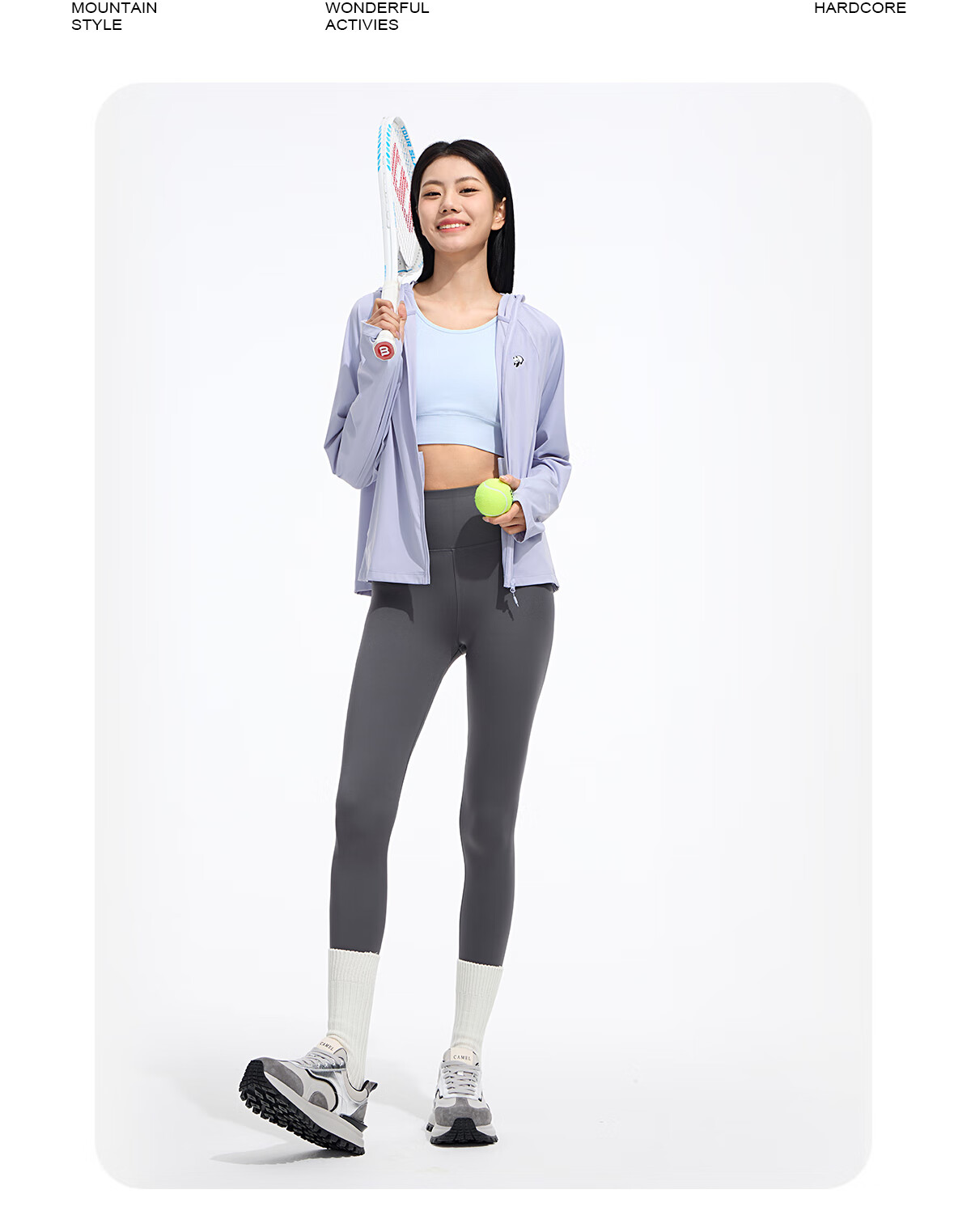 CAMEL [Panda Collaboration], Cool White Outdoor Sun Protection Clothing for Men And Women, UV-Resistant Ice-Cool Sun Protection Garment 36