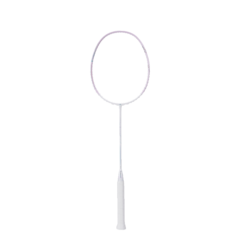 KUMPOO Badminton Racket, Full Carbon Ultra-Light 5U Xunfeng All-Carbon Training And Competition Offensive Type, Glass White/light Purple Pink String