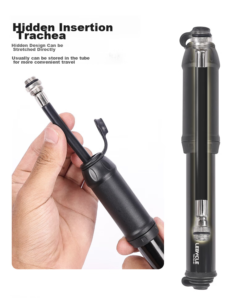 LEBYCLE Mountain Road Bicycle Portable Pump High Pressure Inflator + Tire Repair Tool Kit without Glue 5