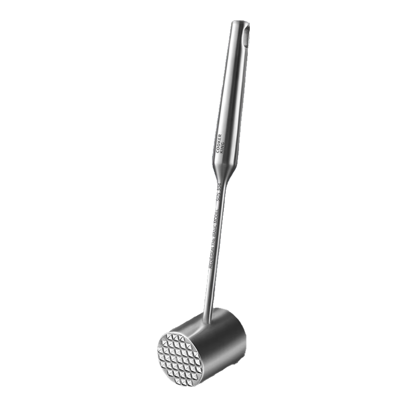 COOKER KING 304 Stainless Steel Meat Tenderizer, Steak Mallet, Meat Pounder, Double-Sided Meat Tenderizing Tool for Home Use, Can Be Used in Dishwasher
