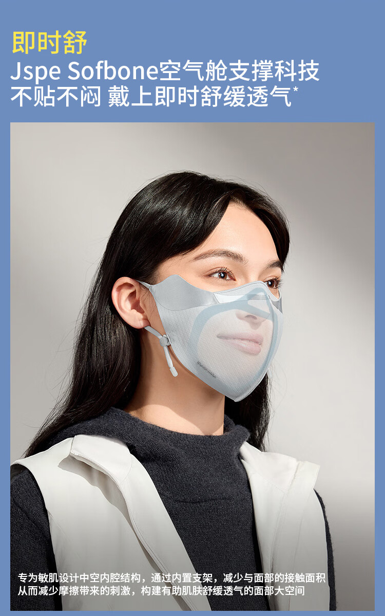 Beneunder Facial Mask with Protective Screen, Winter Face Mask, Physical Moisturizing Sun Protection Mask, Breathable for Sensitive Skin, Deep Floral Gray 4