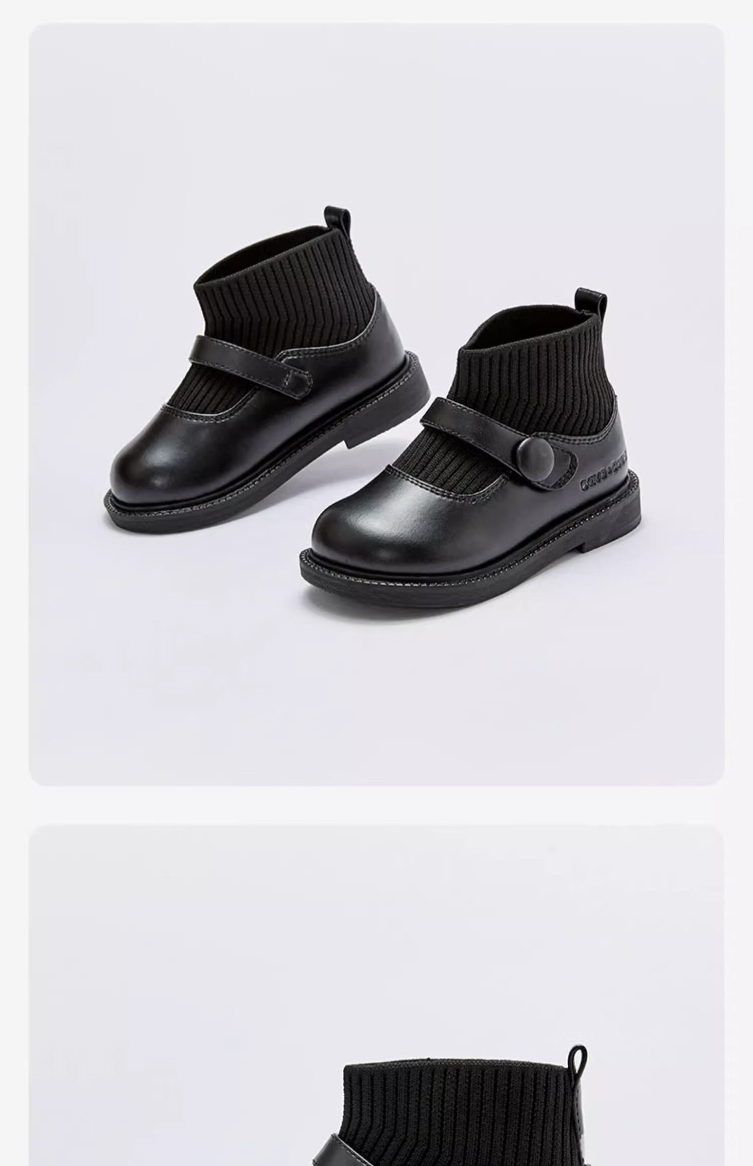 David Bella Kids Boots Girls Short Martin Boots Autumn Winter Fleece Lined Leather Shoes 6