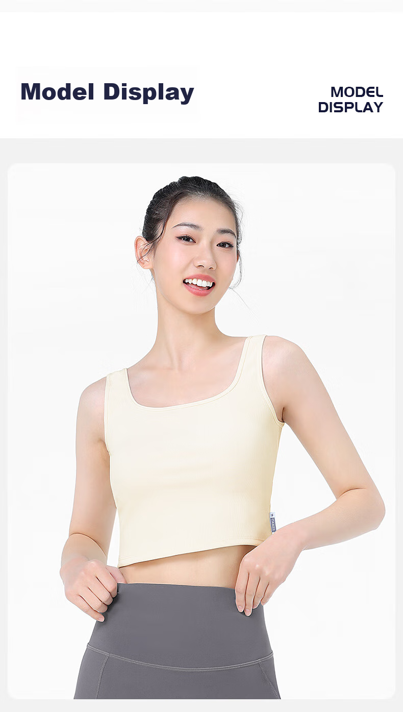 CAMEL Yoga Wear Women's Tank Top, Breathable Quick-Dry Underwear, Fitness Wear, Outer Wear, Sports Beautiful Back Base Layer Y24BAVZ040 28