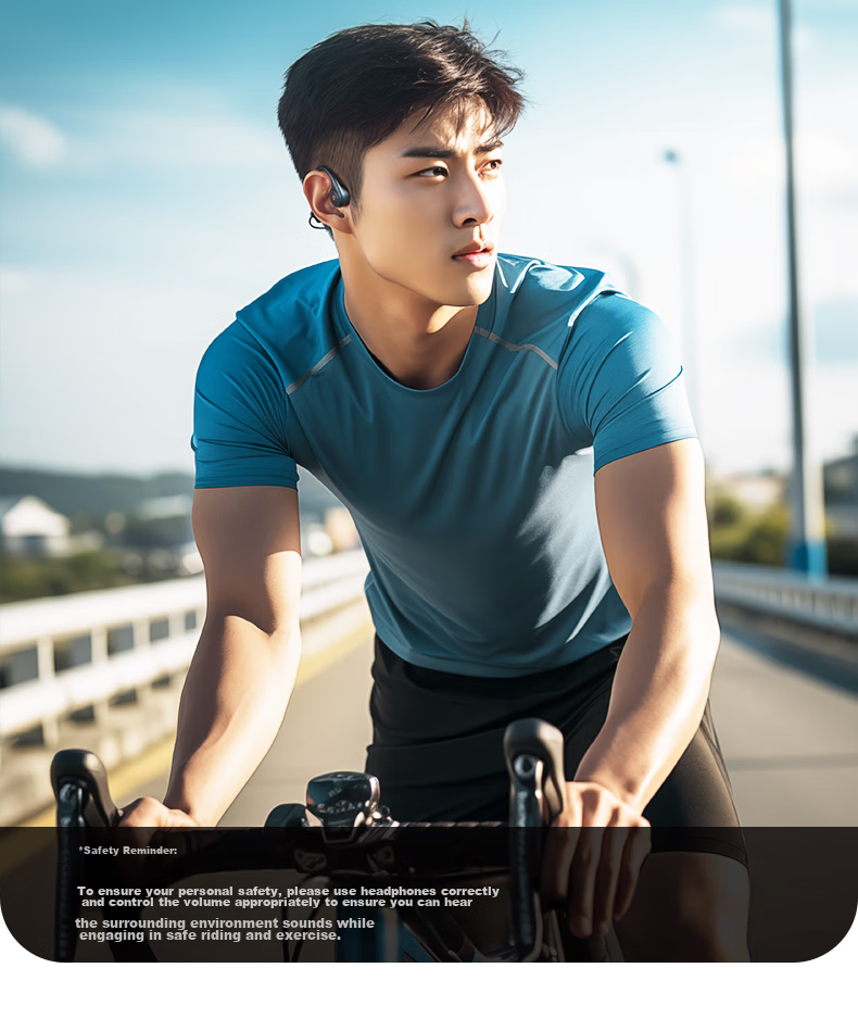 Aigo Bone Conduction Bluetooth Sports Headphones for Children, IP56 Dust And Water Resistant, Open-Style, Suitable for Cycling, Running, Ear-Hook Design, Long Battery Life, Compatible with Smartphones, G03 Beige 16