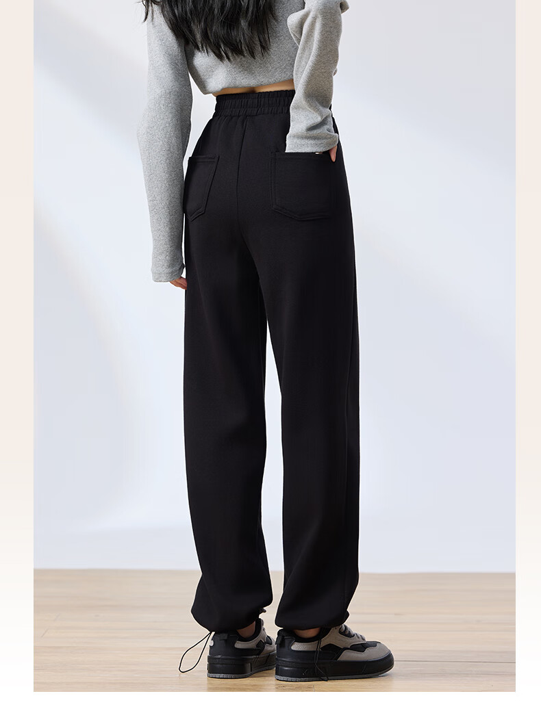 Langsha Women's Sweatpants Spring Autumn American Style Sports Pants Loose Slim Fit Jogger Straight Leg Two-Way Casual Draped Wide-Leg Pants 18