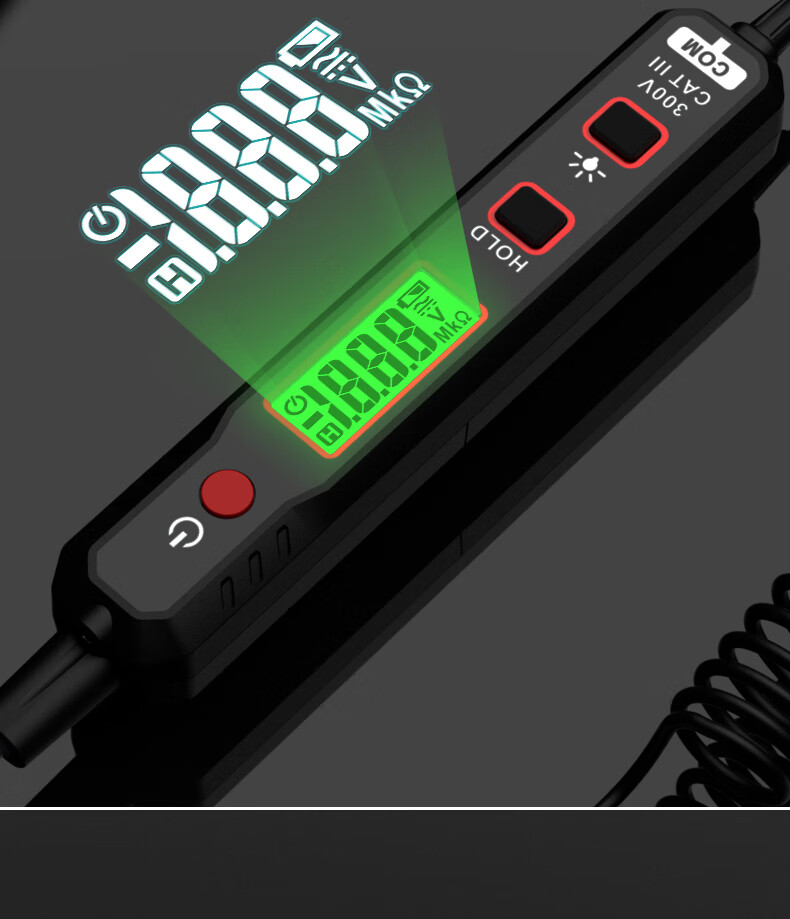 HABOTEST HT86B Auto Digital Display Automotive Test Pen Car Circuit Voltage Resistance Continuity Tester 9