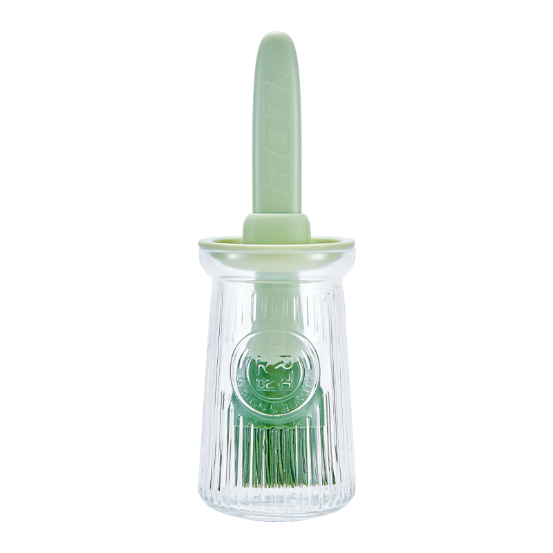 Suncojia Oil Brush Bottle, Glass Oil Bottle, Silicone Oil Brush, Kitchen Barbecue Tool