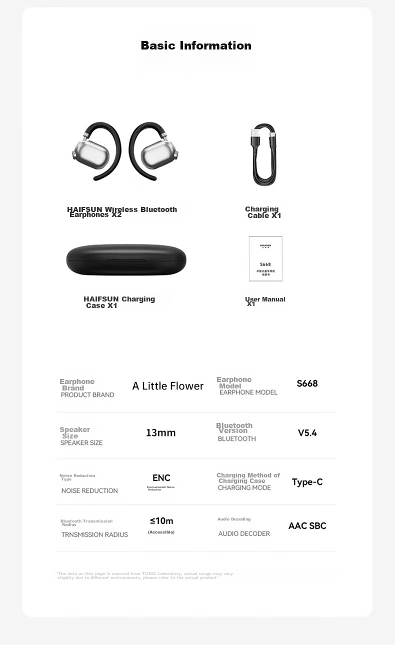 ALittleFlower [Berlin Voice - Latest Model 2026] Bluetooth Earphones, Over-Ear Style, Ultra-Long Battery Life, Wireless In-Ear Design, for Sports And Running, Comfortable to Wear, Noise-Cancelling, High Sound Quality, Painless for Long-Term Use 24