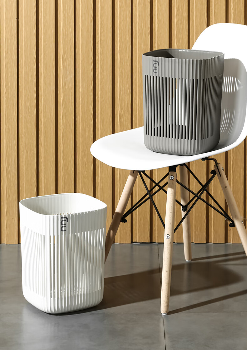 PUCHU Lidless Trash Can, 18L Capacity, Hollow Design for Kitchen, Bedroom, Living Room, Bathroom, Simple Large Garbage Bi 10