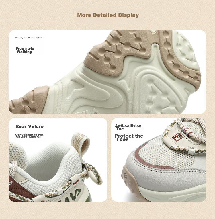 FILA Official Women's Dad Sneakers Sports Shoes Cat Claw Shoes 5th Generation Retro Casual Shoes 9