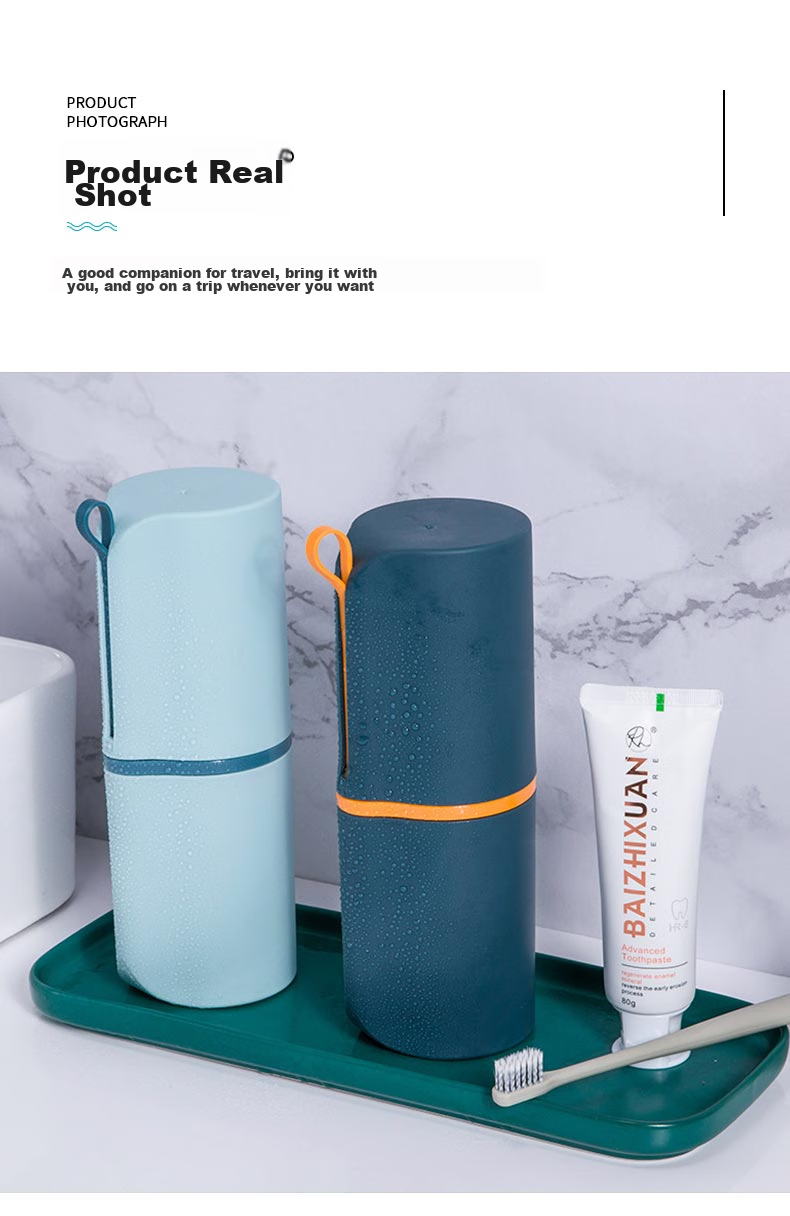 Siwangongli Travel Toiletry Cup, Toothbrush Cup, Portable Toothbrush Holder, Mouthwash Cup, Tooth Mug, Toothpaste Storage Container, Dental Care Box SW7605 14