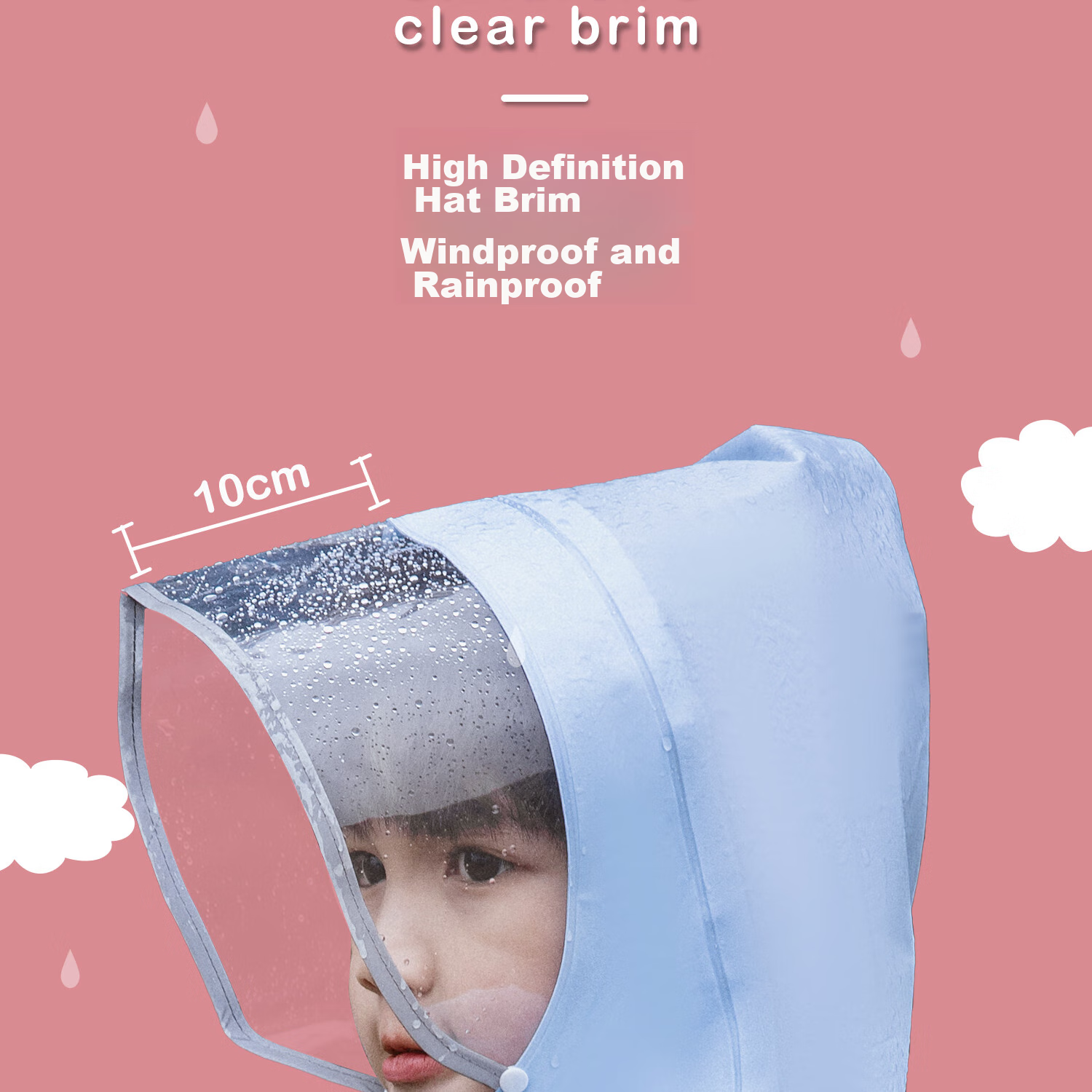 Moremerry Children's Raincoat for Boys And Girls, Full-Body Waterproof with Backpack Space, Elementary School Students' Specialized Rain Poncho, Little Dolphin Design, Size 3XL 6
